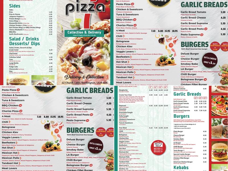 Pizza 7 Menu