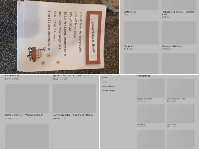 Starbucks Menu