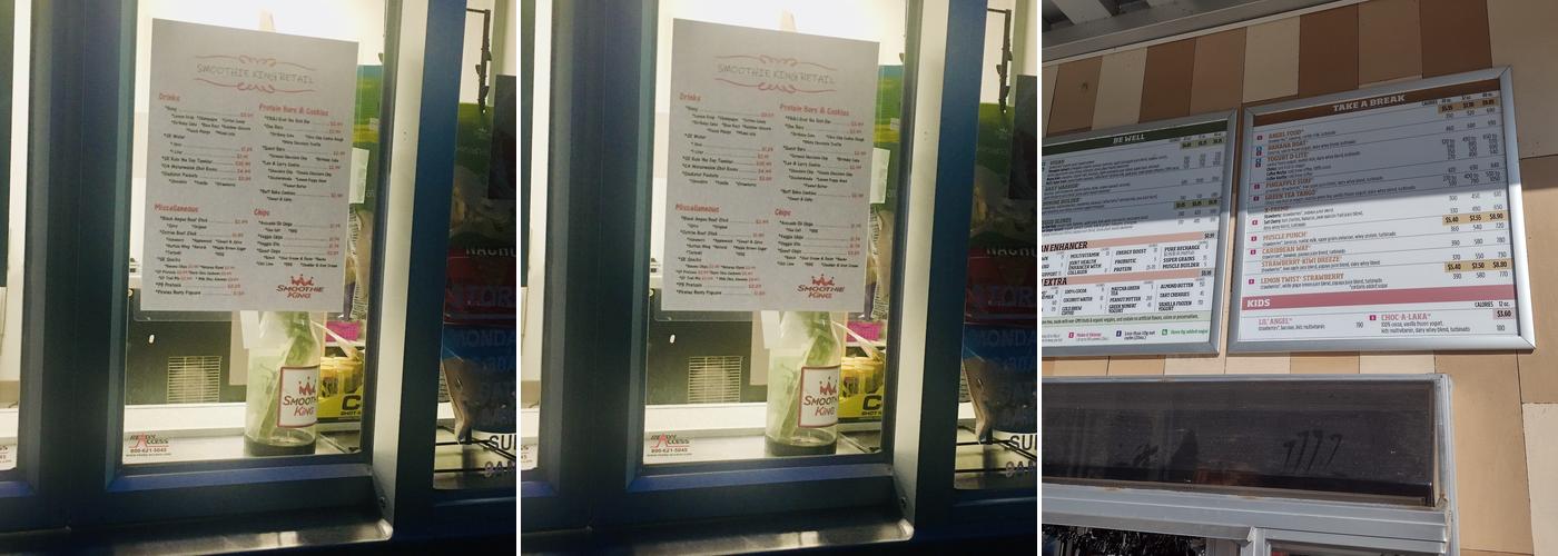 Smoothie King Menu