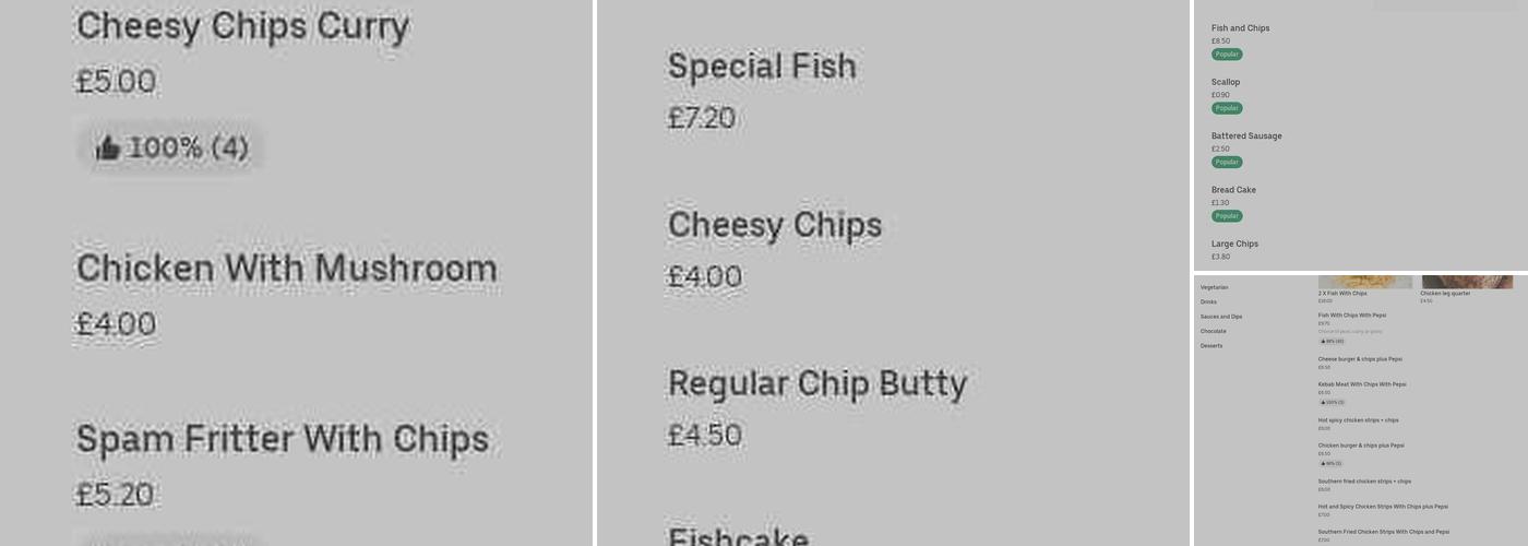 York Road Fisheries & Pizza Bar Menu