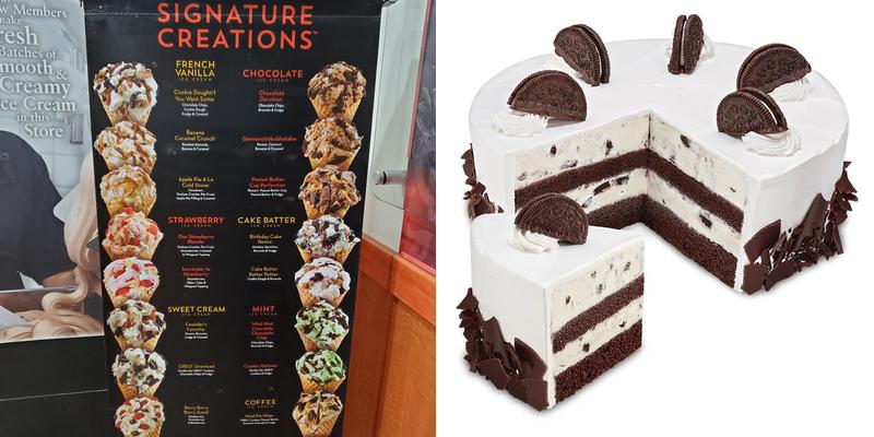 Cold Stone Creamery Menu