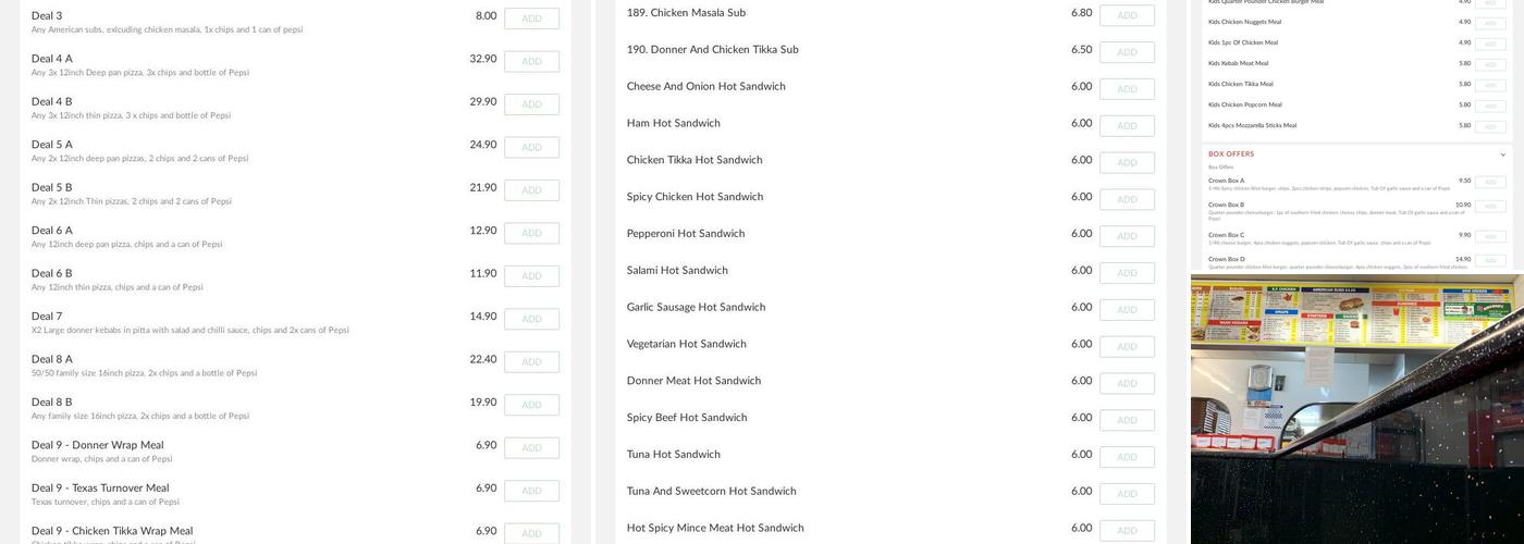 Crown Pizza Bar Beeston Menu