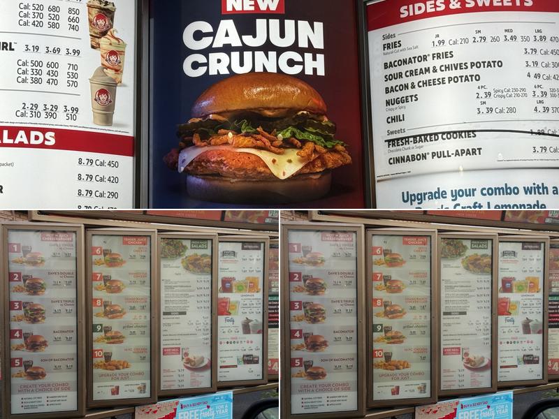 Wendy's Menu