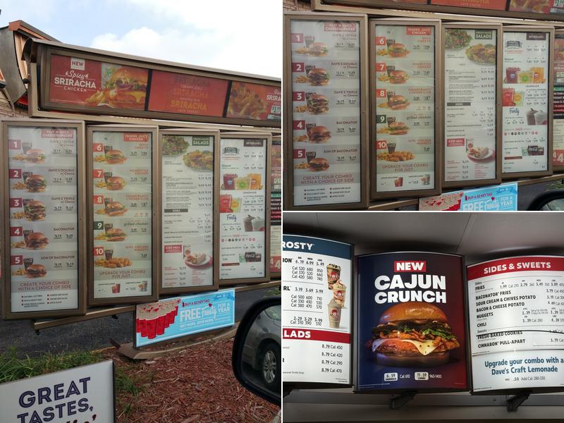 Wendy's Menu