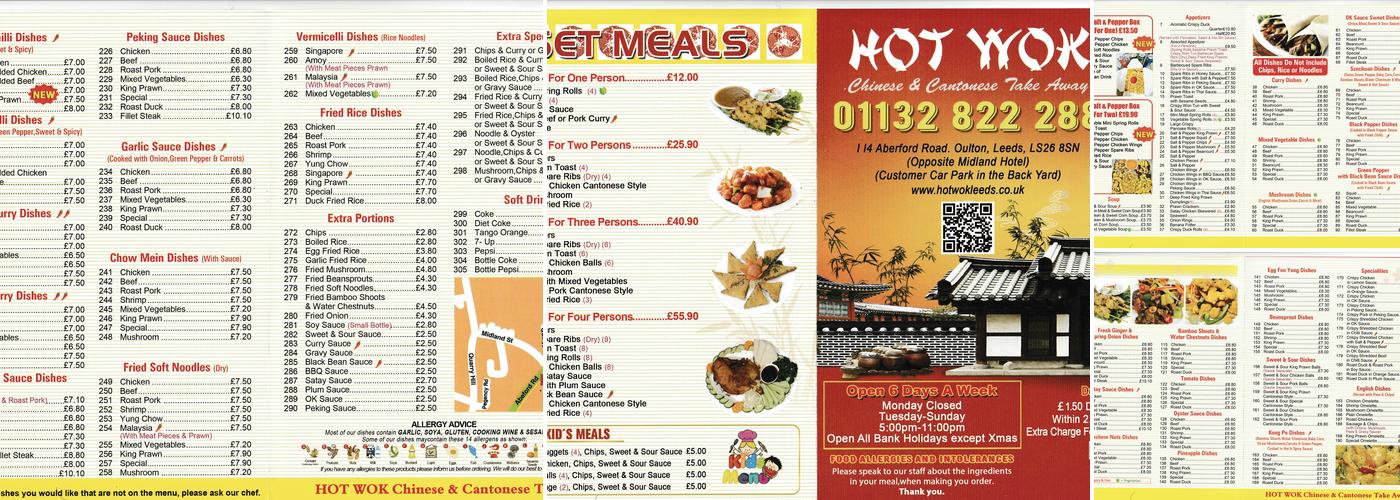 Hot Wok Menu