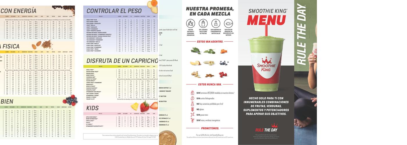 Smoothie King Menu
