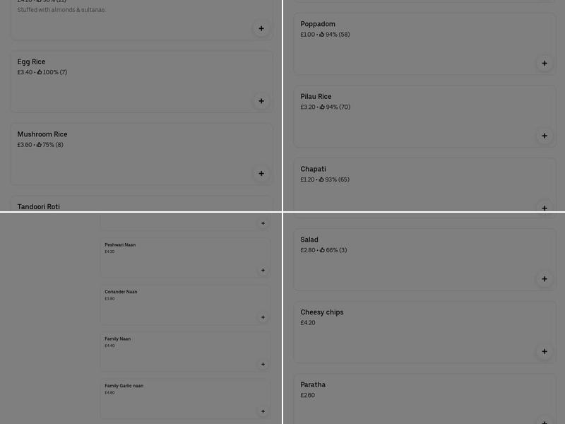 Faiza's Tandoori Takeaway Menu