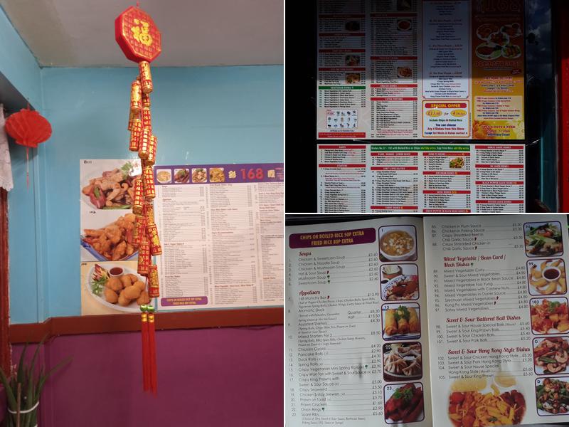 168 Chinese Menu