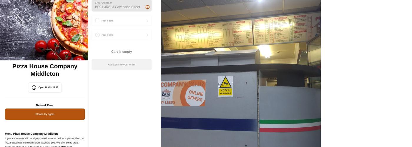 Pizza House Company Leeds Menu