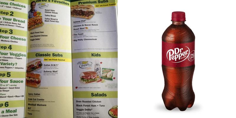 Subway Menu