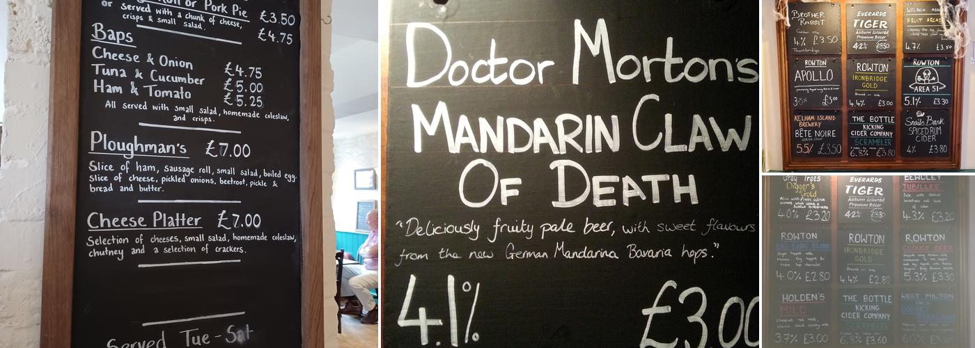 The Pheasant Inn Menu