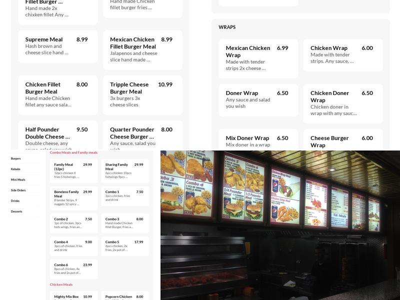 T.F.C WELLINGTON Menu