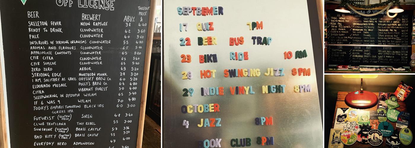 The Real Ale Classroom Menu