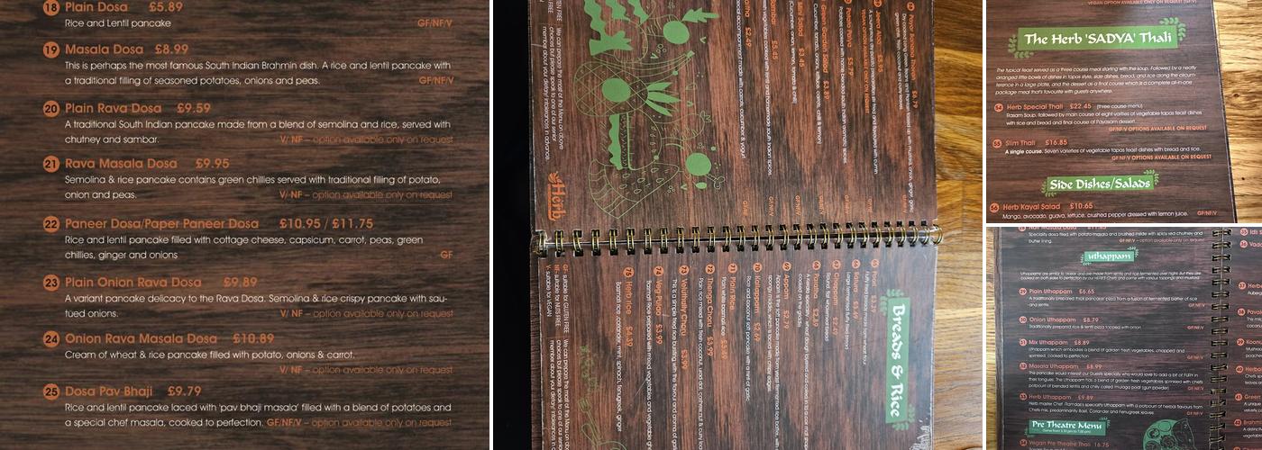 Herb Menu
