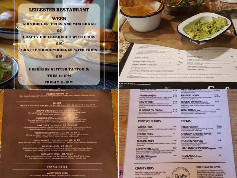 Crafty St Martin's Menu