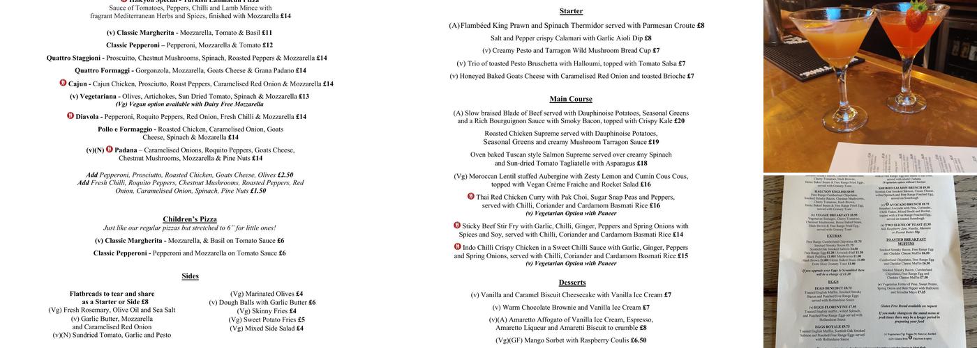 Halcyon Kitchen Menu