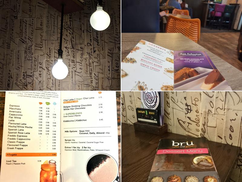 Bru Coffee and Gelato Leicester Menu