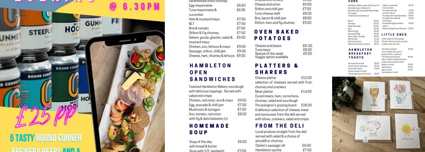 Thrussington's Village Store, Deli & Tearoom Menu