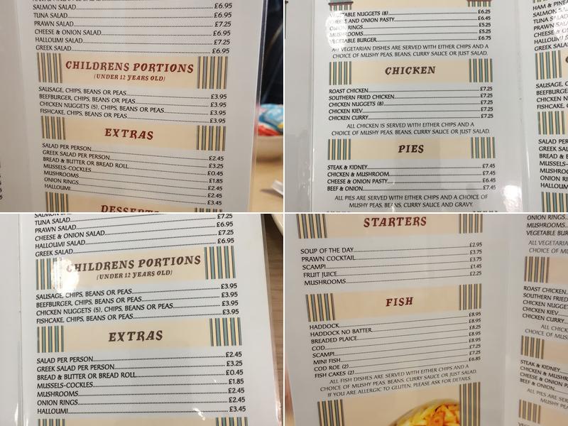 Grimsby Fisheries Menu