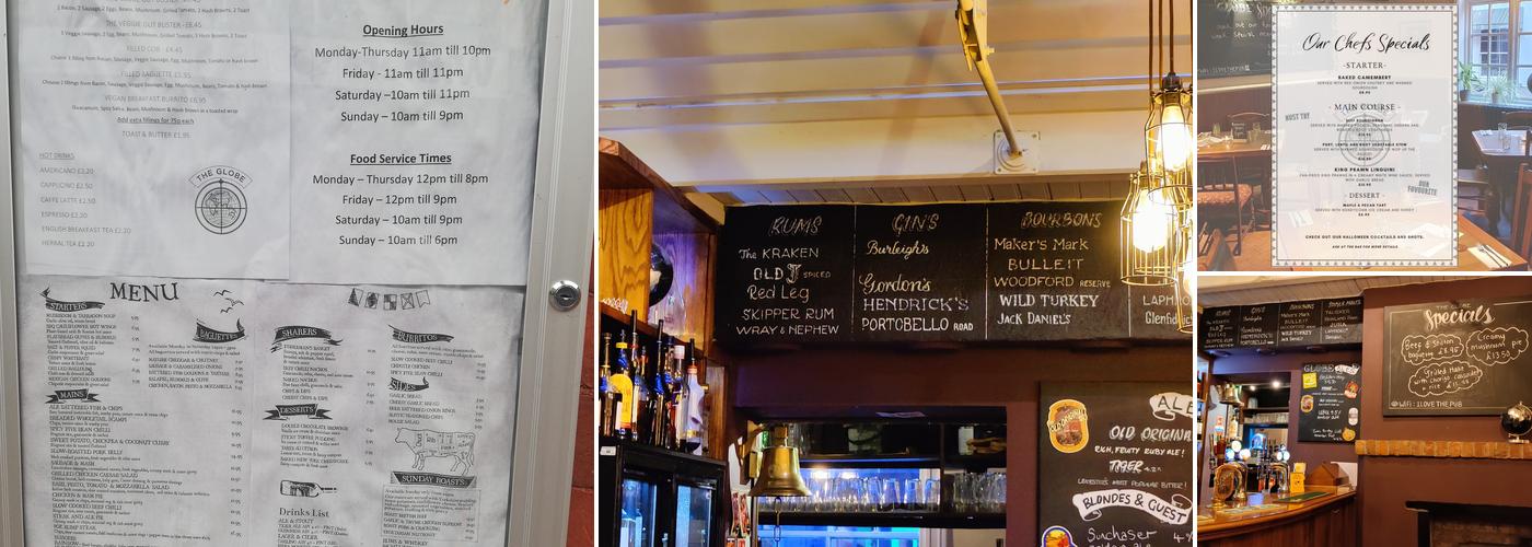 The Globe - Pub & Kitchen Menu
