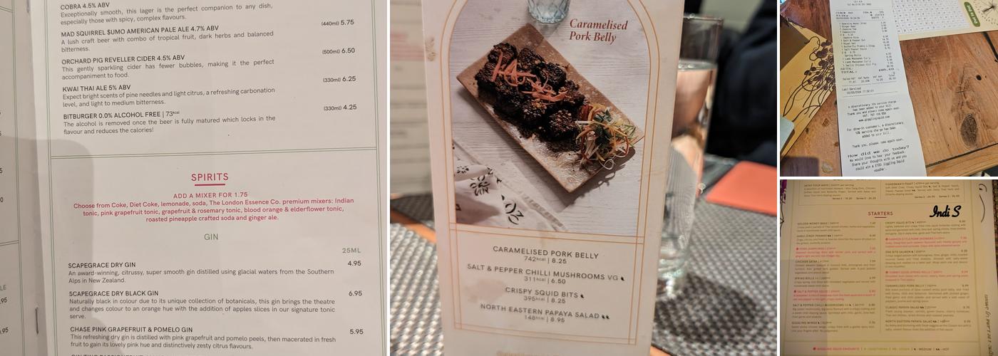 Giggling Squid - Leicester Menu