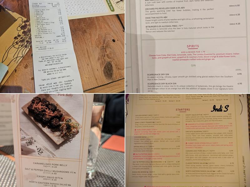 Giggling Squid - Leicester Menu