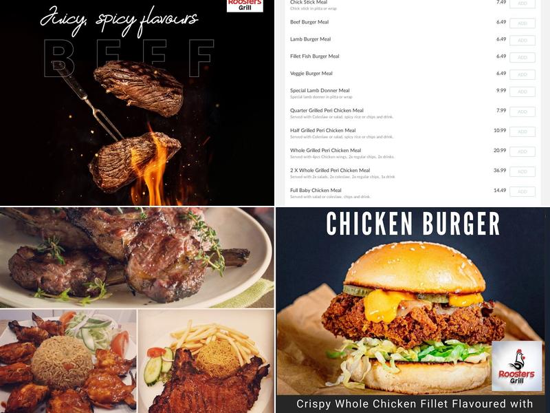 Roosters Grill Menu