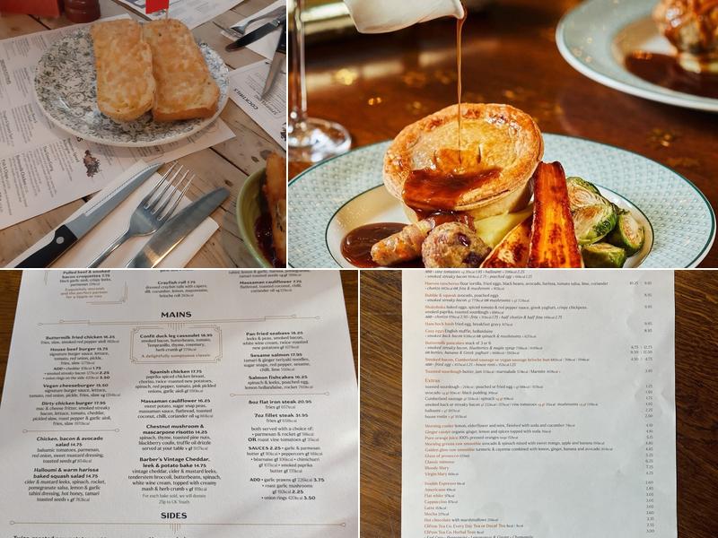 Cosy Club Menu