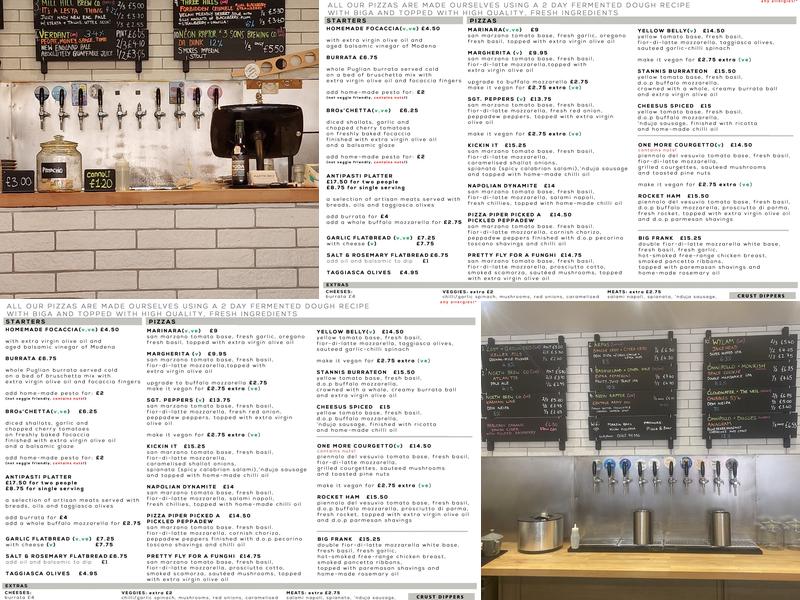 Martin Bros. Micropizzeria Menu