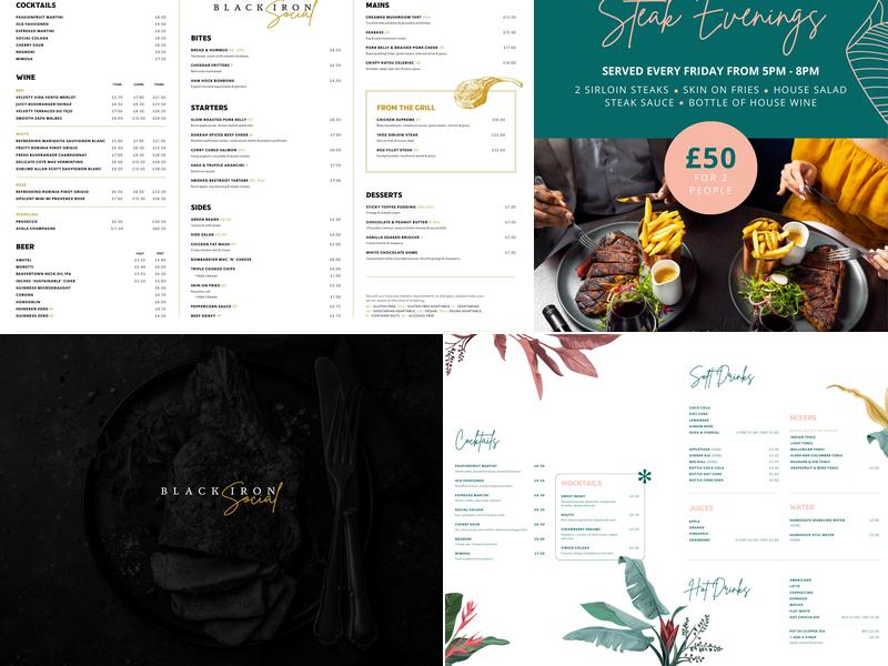 Black Iron Social Menu