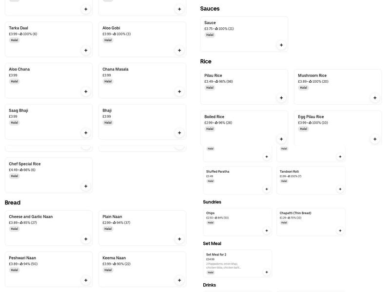 Tandoori Empire Restaurant Menu