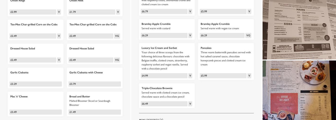Heathley Park - Pub & Grill Menu