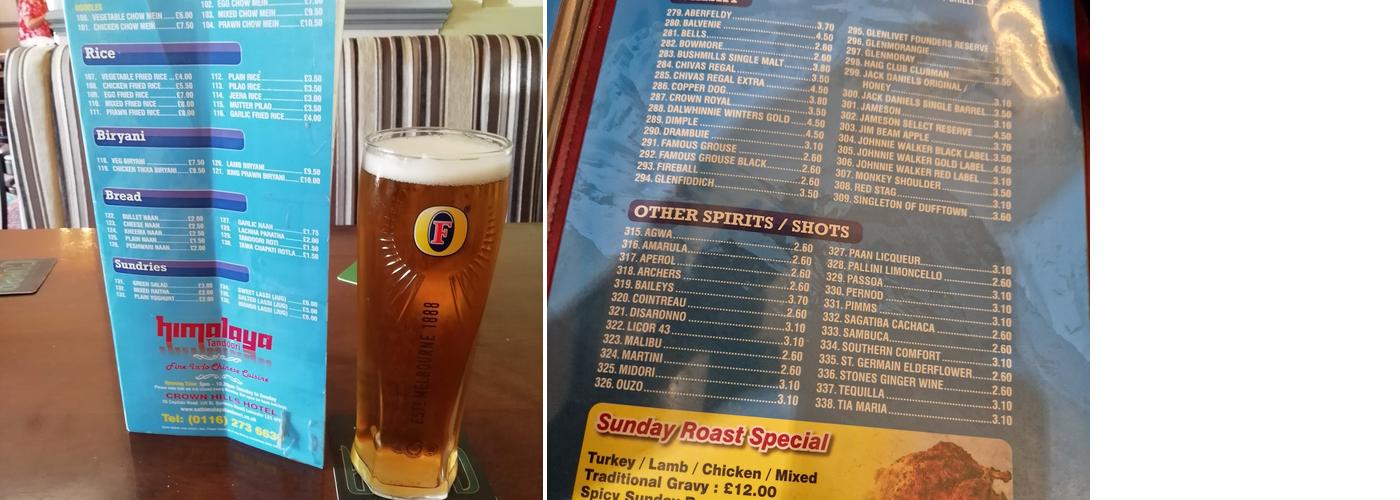 Himalaya Tandoori @ The Crown Hills Menu