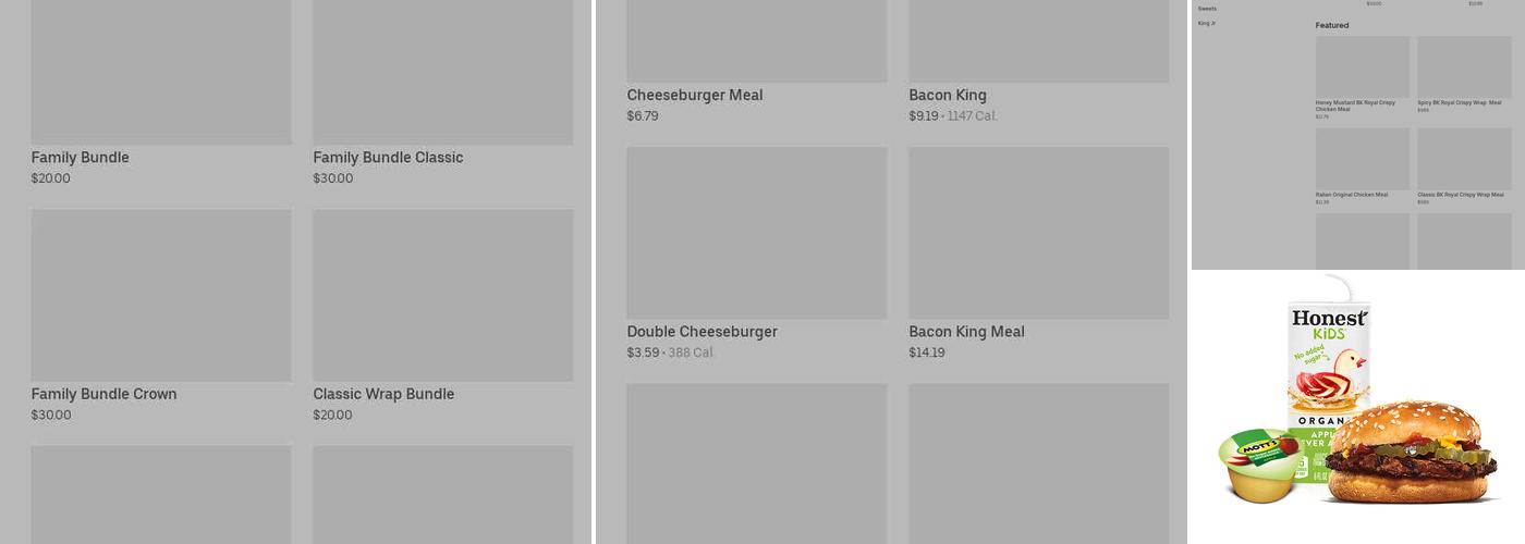 Burger King Menu