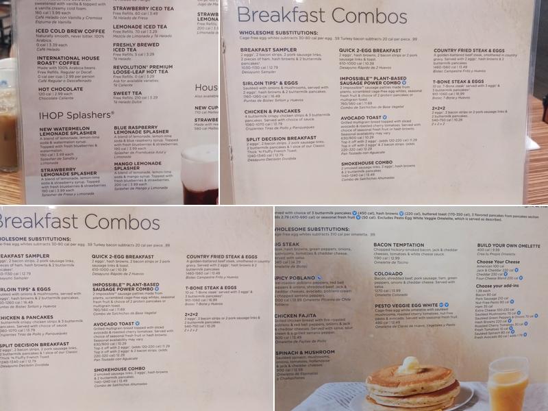 IHOP Menu