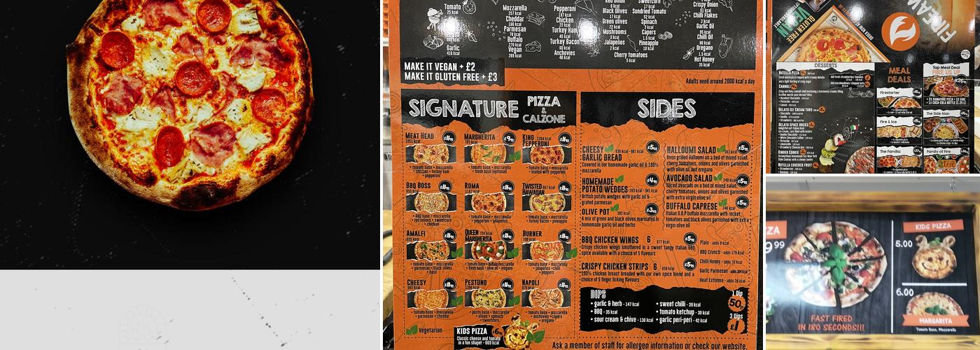 Fireaway Pizza Menu