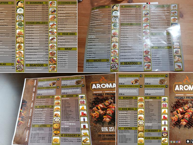 Aroma Shawarma Menu