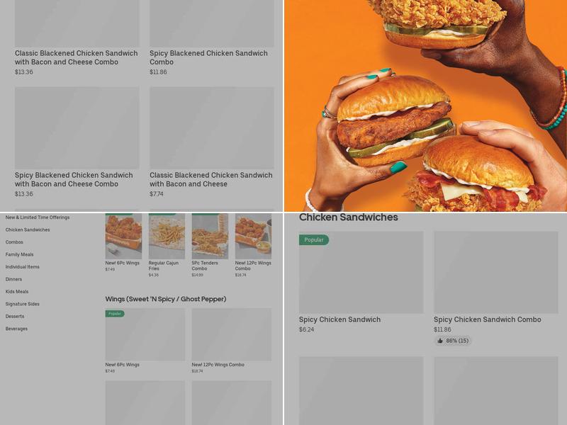 Popeyes Louisiana Kitchen Menu