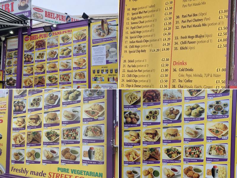 Bhel Puri – Pani Puri Menu