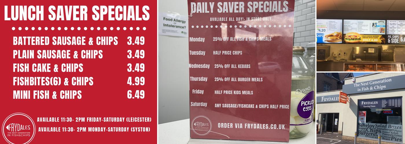 Frydales of Leicester Menu