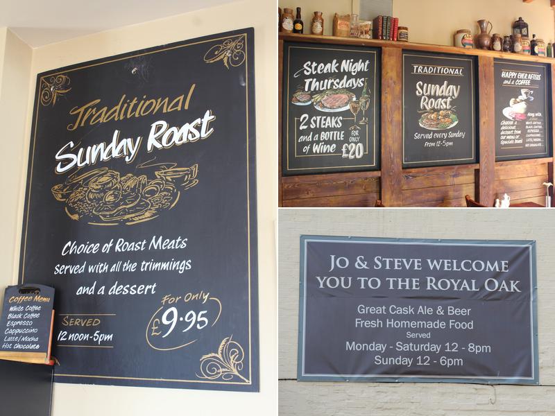 Royal Oak Menu