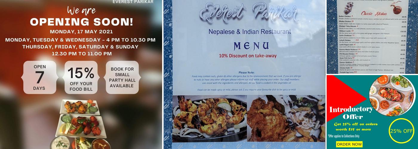Everest Parikar Menu