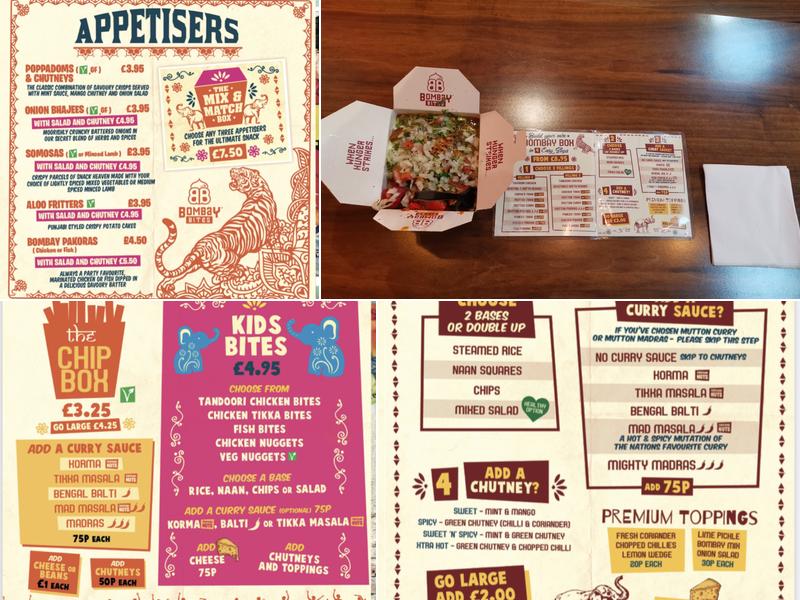 Bombay Bites Granby Street Menu