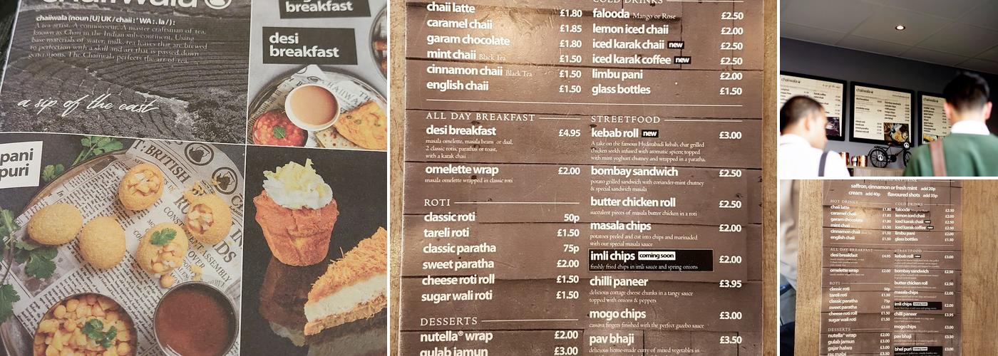 chaiiwala Evington Road Menu