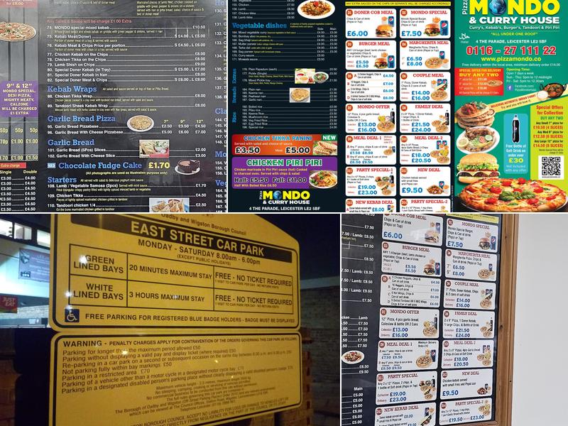 Pizza Mondo & Curry House Menu