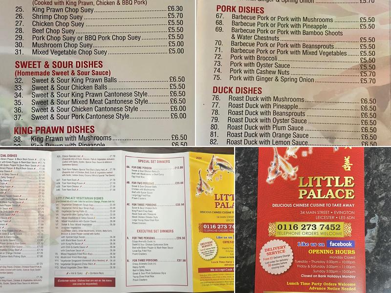 Little Palace Menu