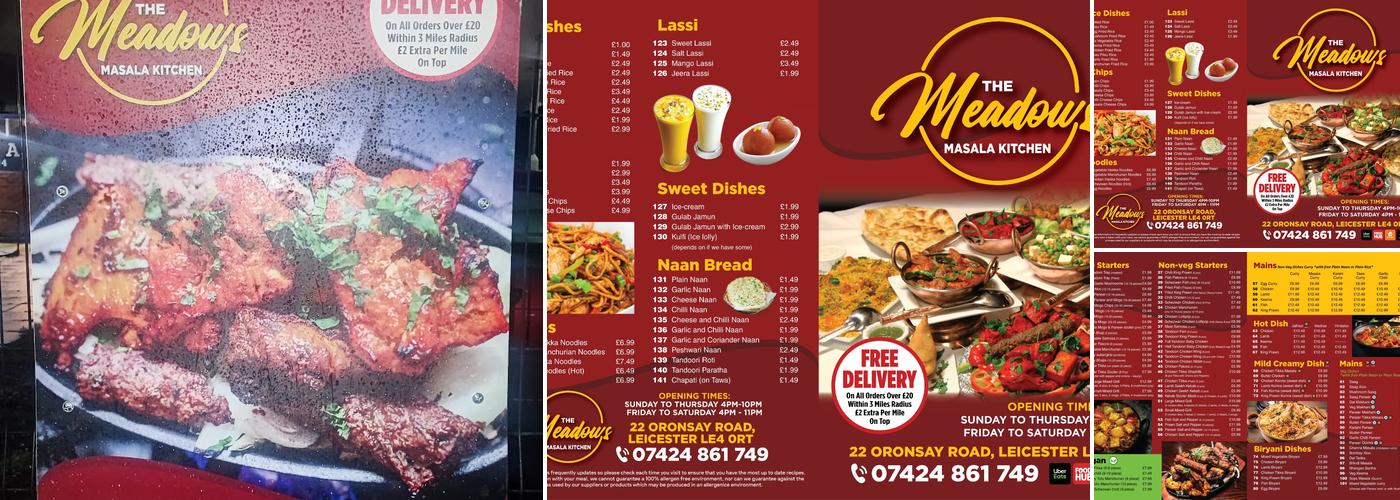 The Meadows Pub Menu