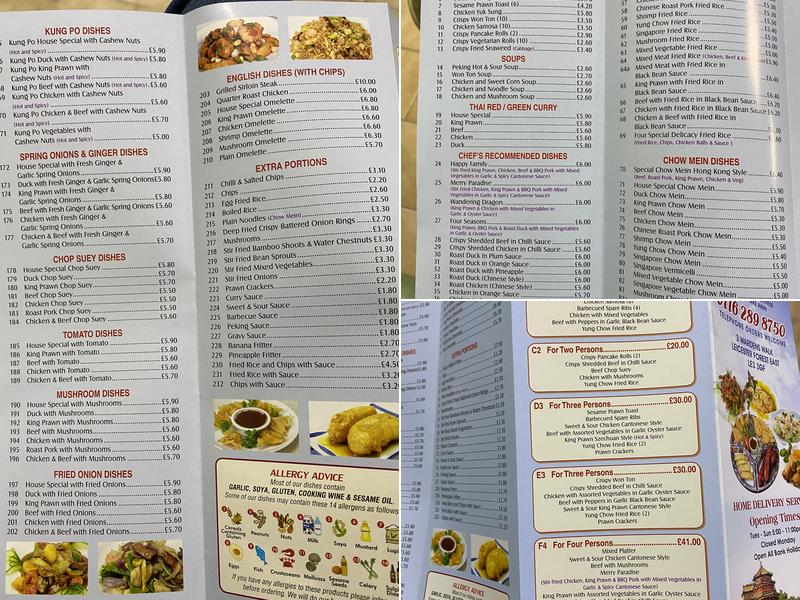 China City Menu