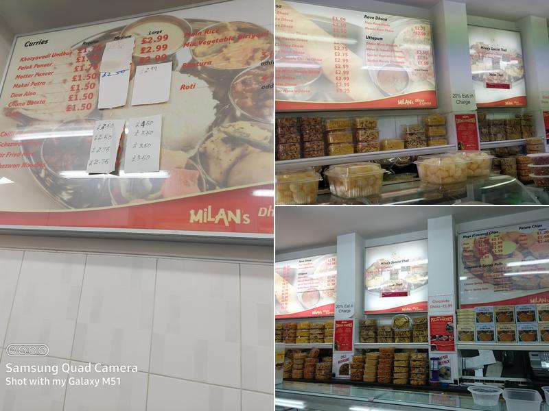 Milans Dhosa Express Menu
