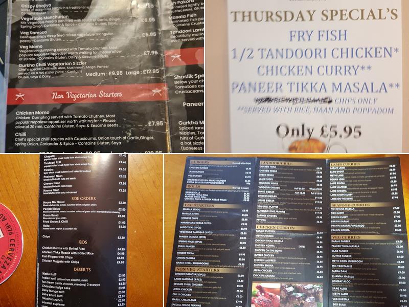 The Owl & Pussycat Pub Menu